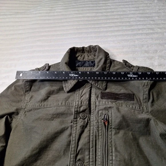 American Eagle Canvas Military Chore Jacket Mens S Green Quilted Lined Tactical - Picture 5 of 10